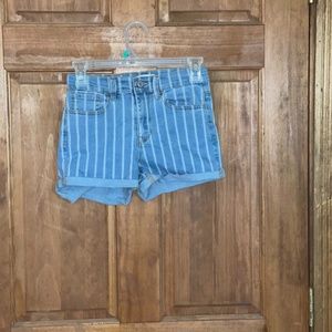 PacSun striped jean shorts